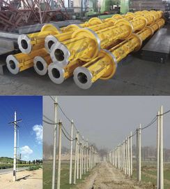 Hormigón pretensado eléctrico amarillo postes, hormigón prefabricado poste ISO